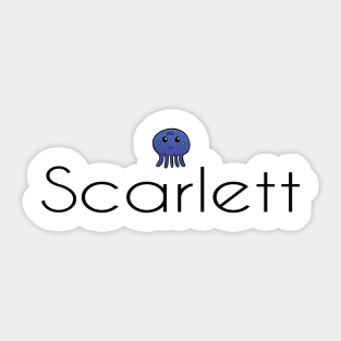 Scarlett Cute Squid Cartoon Sticker